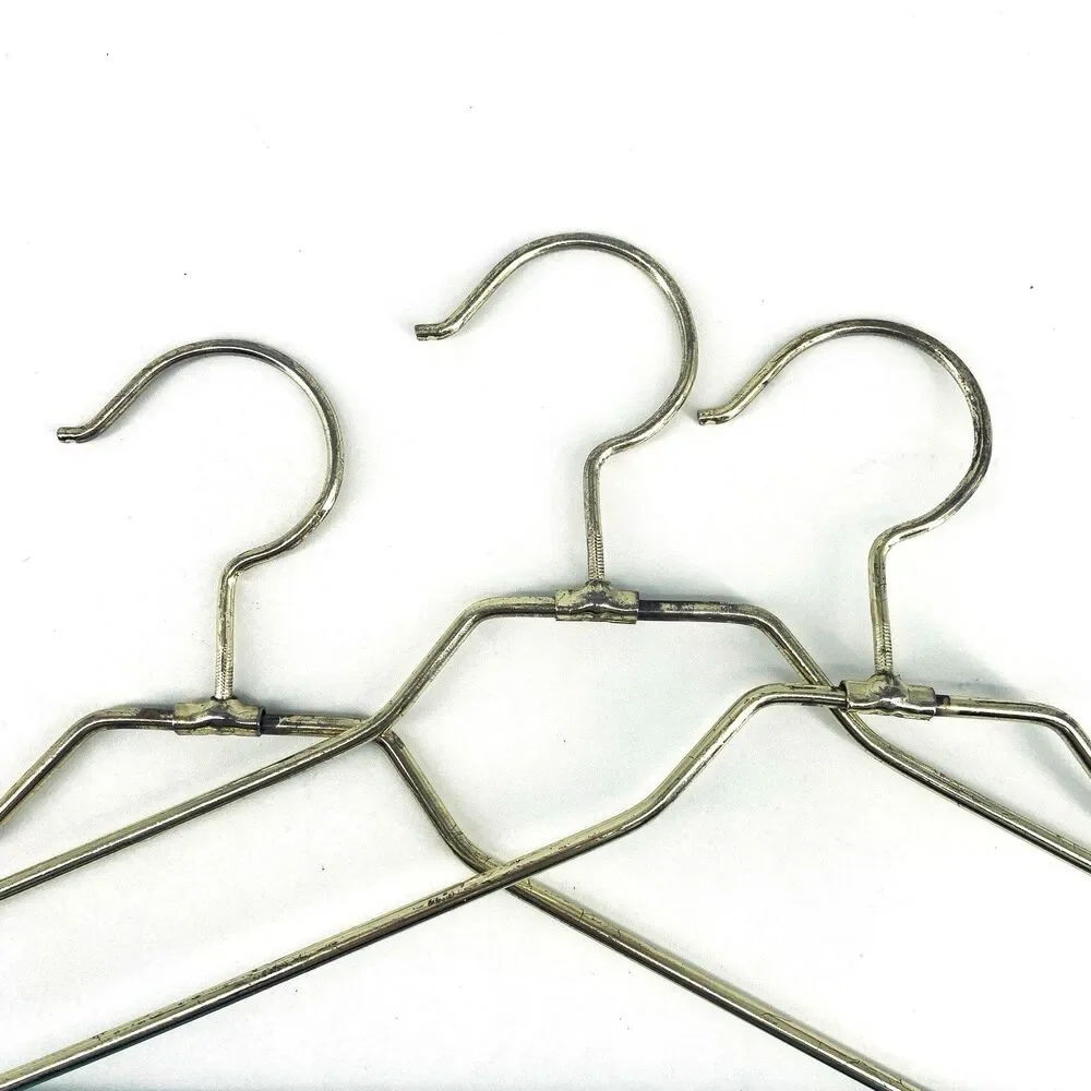 Vintage Heavy Duty Teal And Brass Mid Century Velvet Hanger Swivel MCM